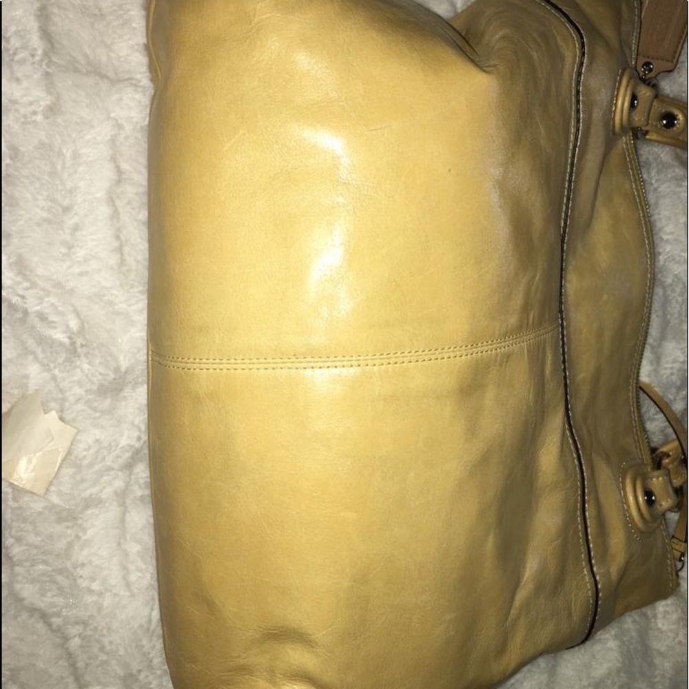 Genuine light yellow Coach bag